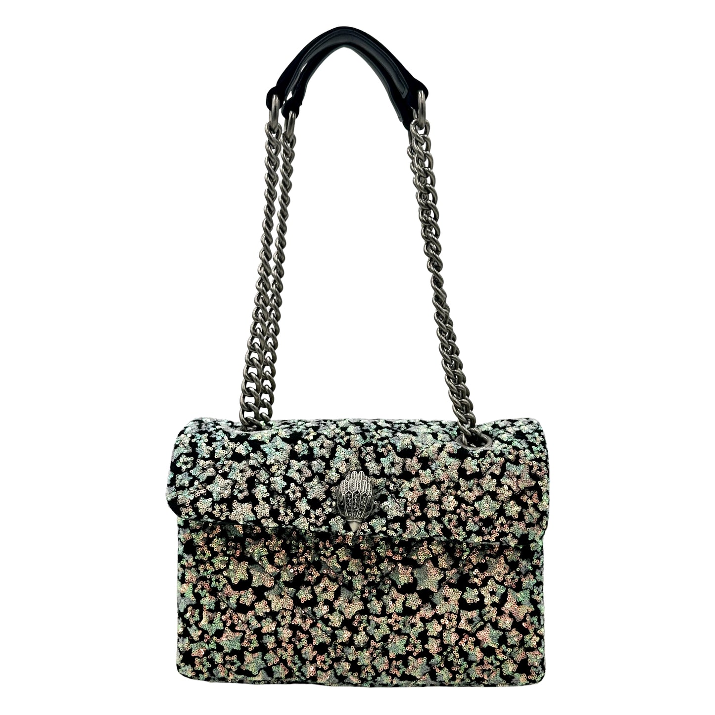 Kurt Geiger Sequins Kensington Shoulder Bag - Charcoal Multi