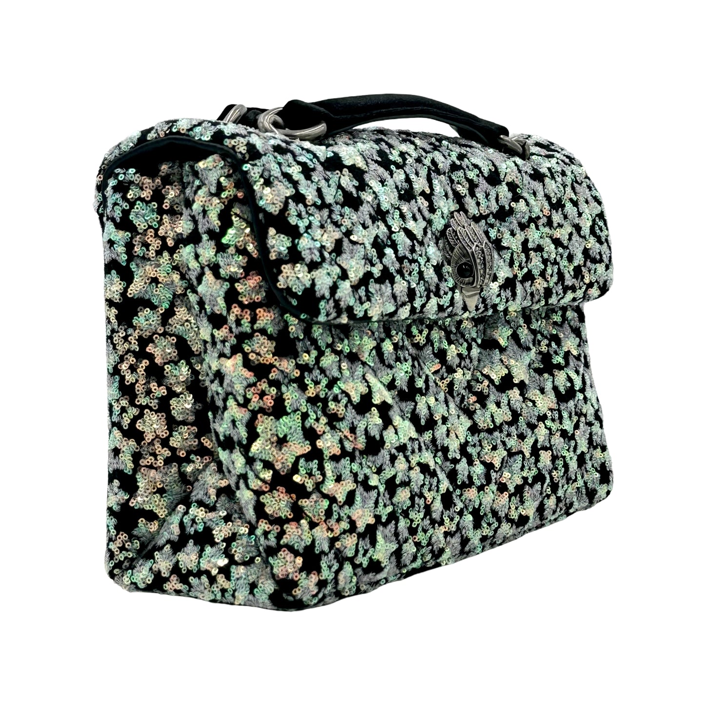 Kurt Geiger Sequins Kensington Shoulder Bag - Charcoal Multi