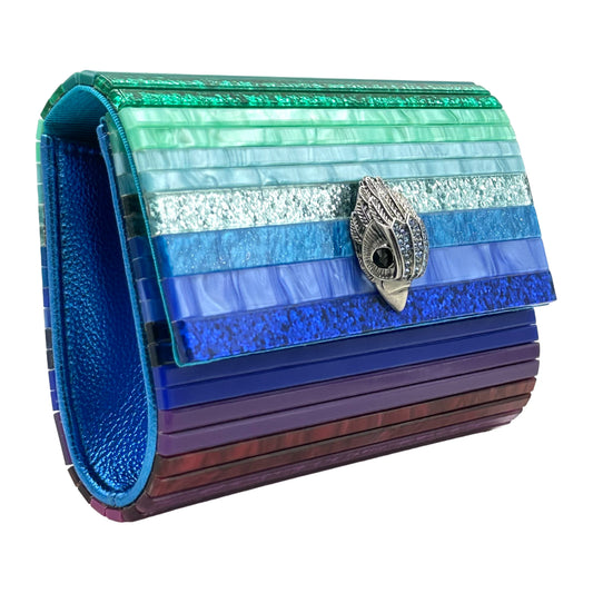 Kurt Geiger Party Eagle Clutch Bag - Blue Multi