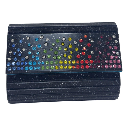 Kurt Geiger Mini Party Clutch Crystal Glitter-Black/ Multi