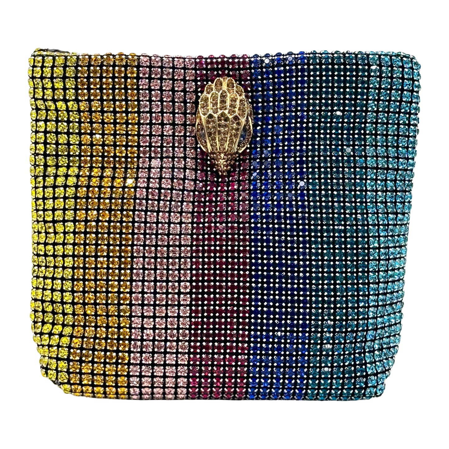 Kurt Geiger London Small Block Party Rainbow Rhinestone Mini Tote Bag - Multicolor