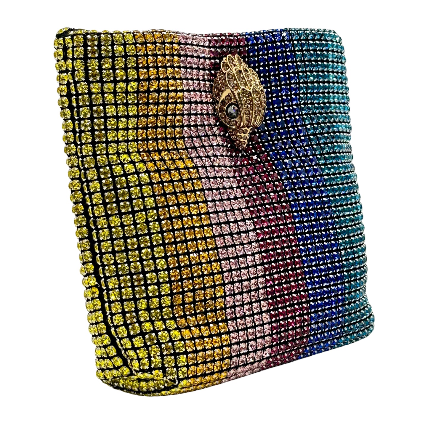 Kurt Geiger London Small Block Party Rainbow Rhinestone Mini Tote Bag - Multicolor