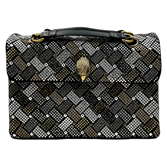 Kurt Geiger London Kensington Crystal Weave Bag - Black Combi