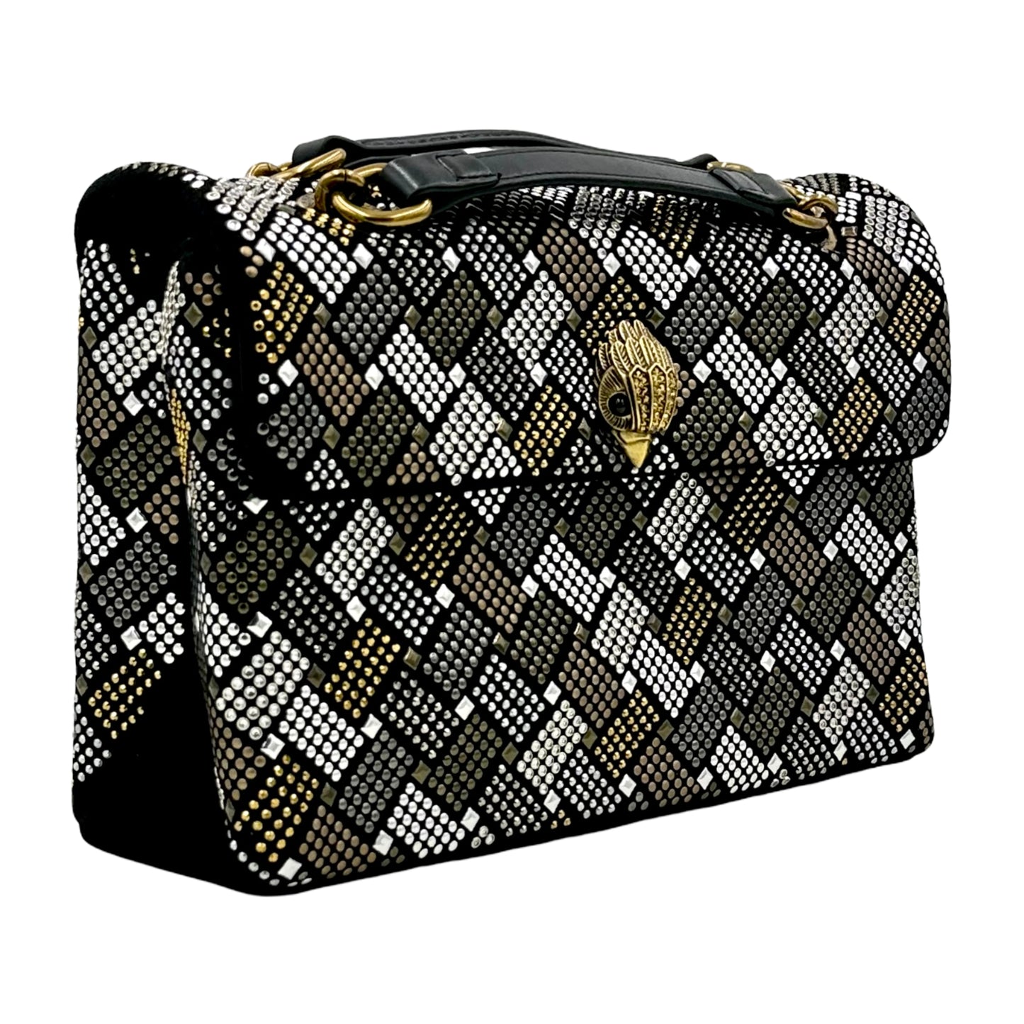 Kurt Geiger London Kensington Crystal Weave Bag - Black Combi