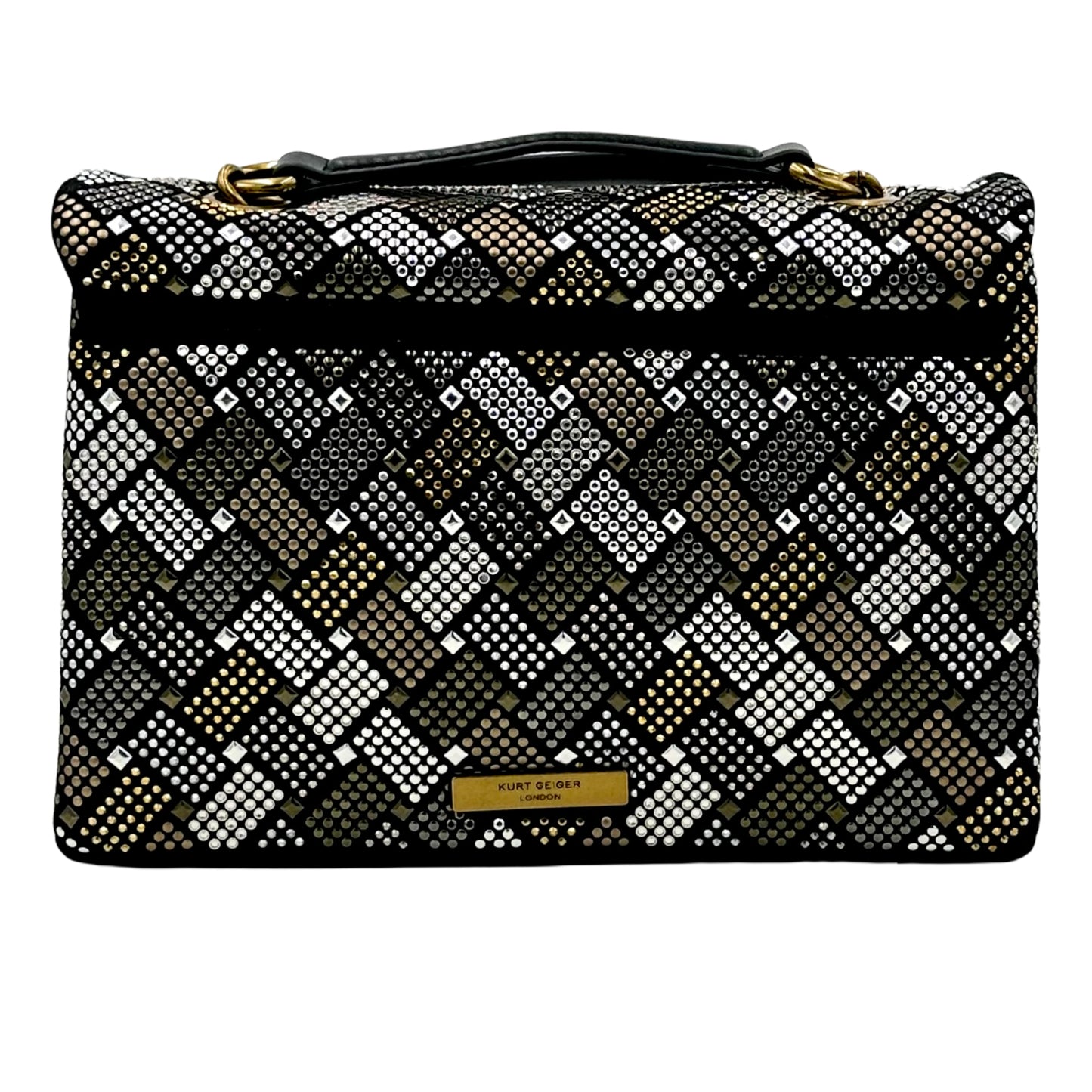 Kurt Geiger London Kensington Crystal Weave Bag - Black Combi