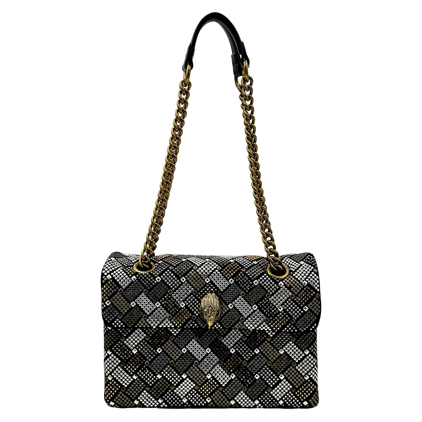 Kurt Geiger London Kensington Crystal Weave Bag - Black Combi