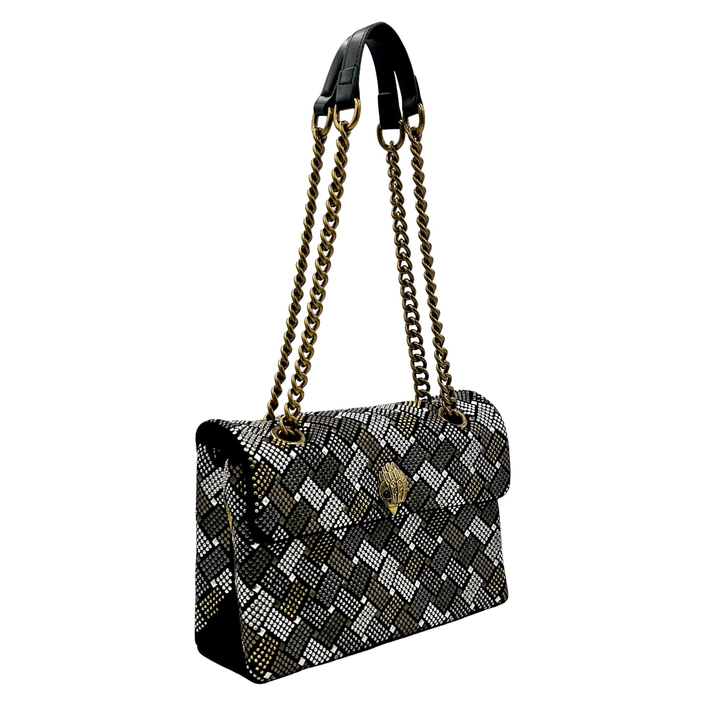 Kurt Geiger London Kensington Crystal Weave Bag - Black Combi