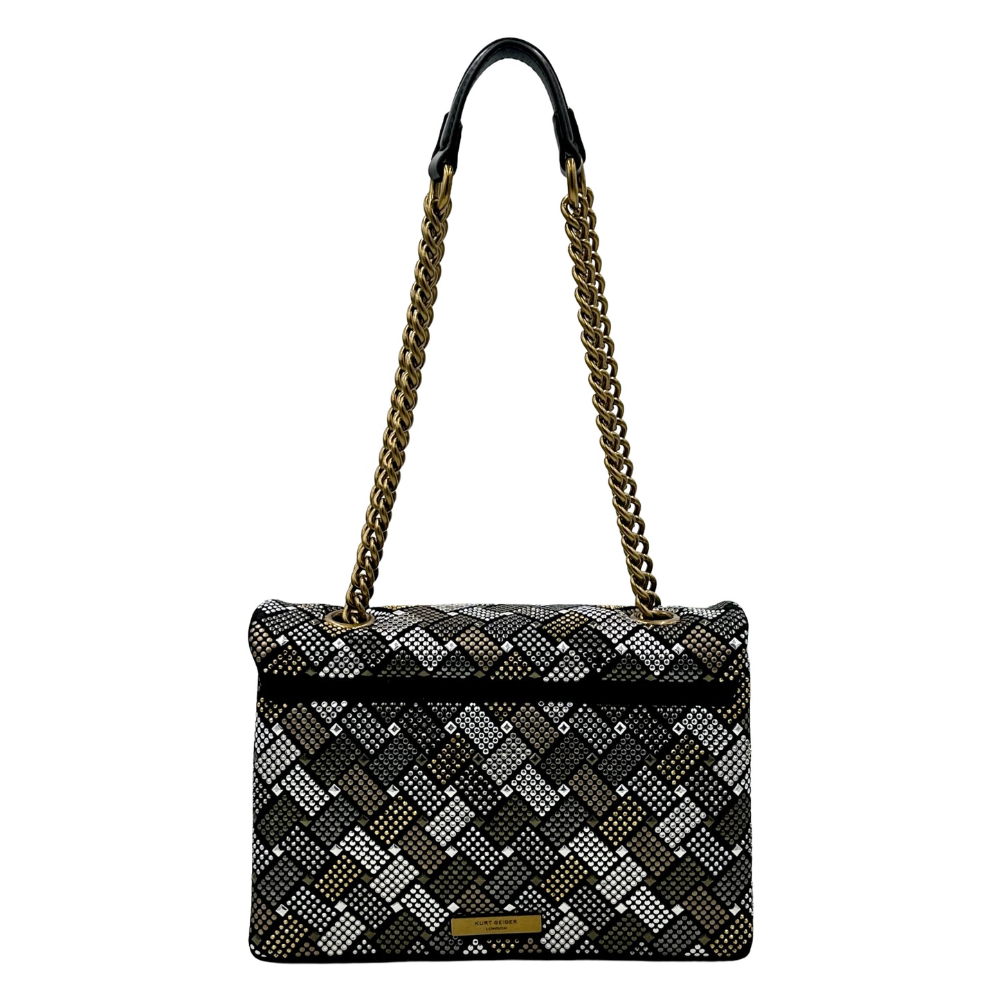 Kurt Geiger London Kensington Crystal Weave Bag - Black Combi