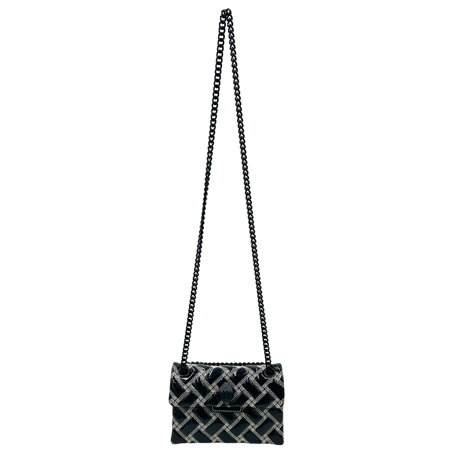 Kurt Geiger London Mini Kensington Drench Contrast Stitching Crossbody Bag - Black