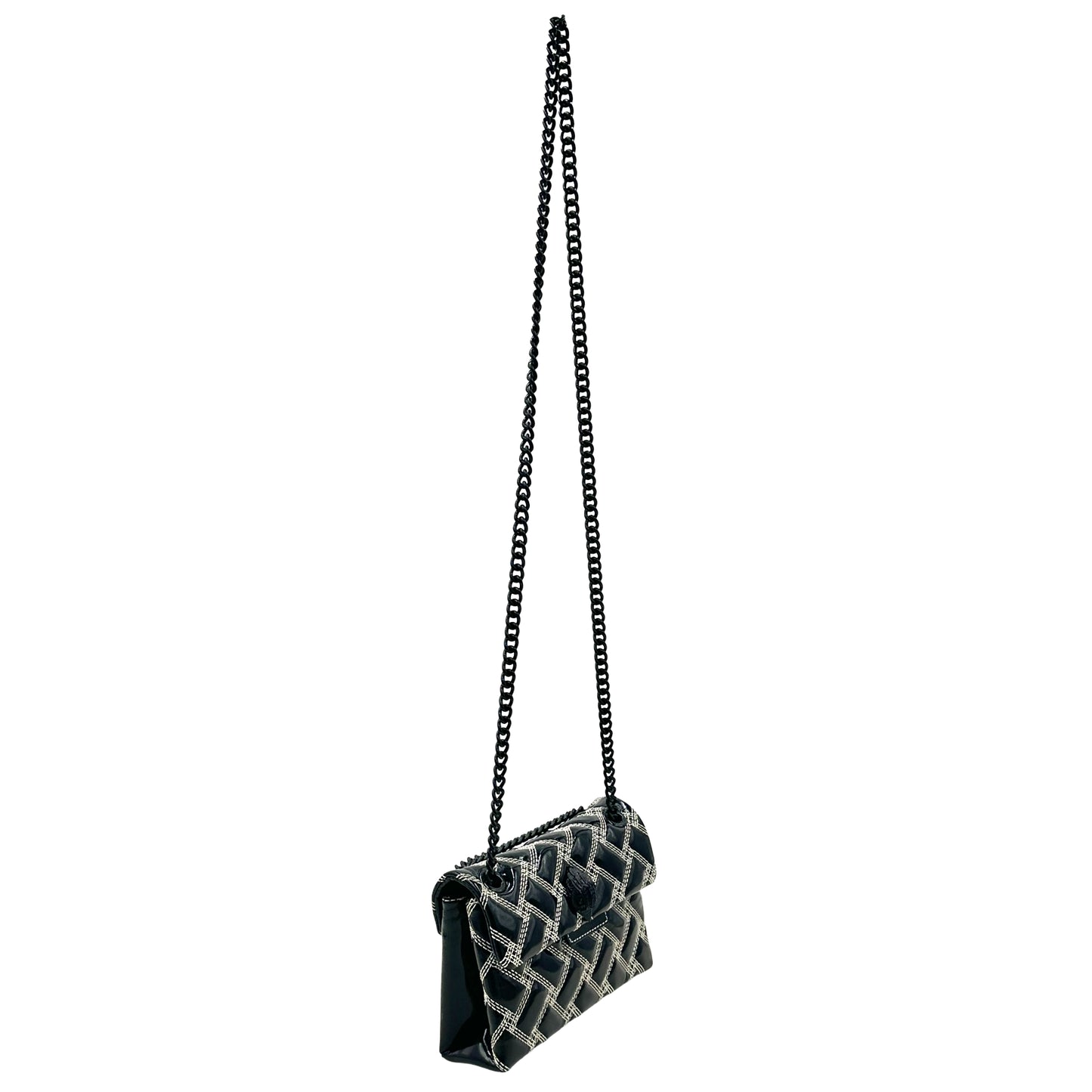 Kurt Geiger London Mini Kensington Drench Contrast Stitching Crossbody Bag - Black
