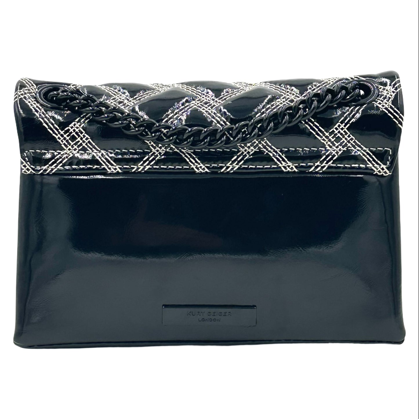 Kurt Geiger London Mini Kensington Drench Contrast Stitching Crossbody Bag - Black