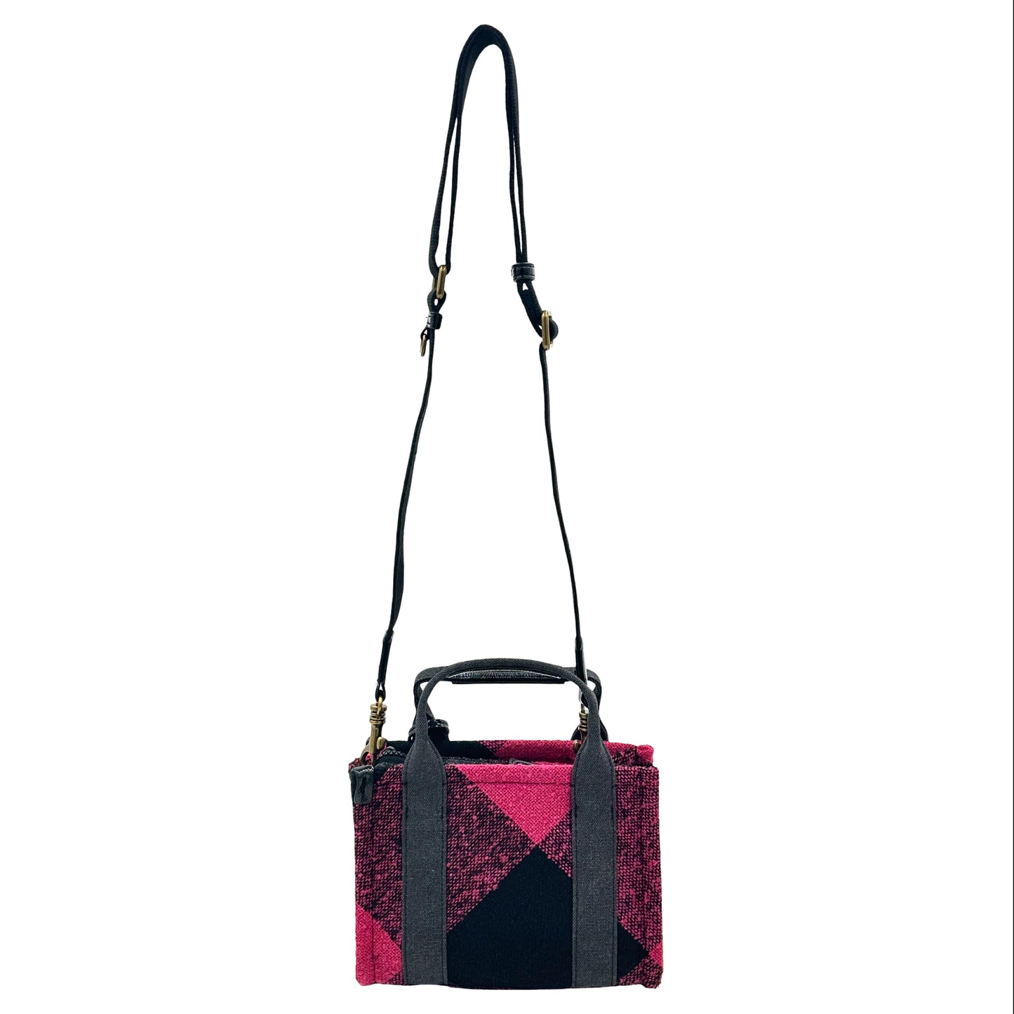 Kurt Geiger London Tweed Extra Small Southbank Tote - Black/Pink