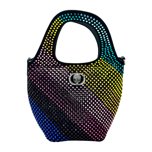 Kurt Geiger Small Chelsea Crystal Hobo  Bag- Rainbow Crystal