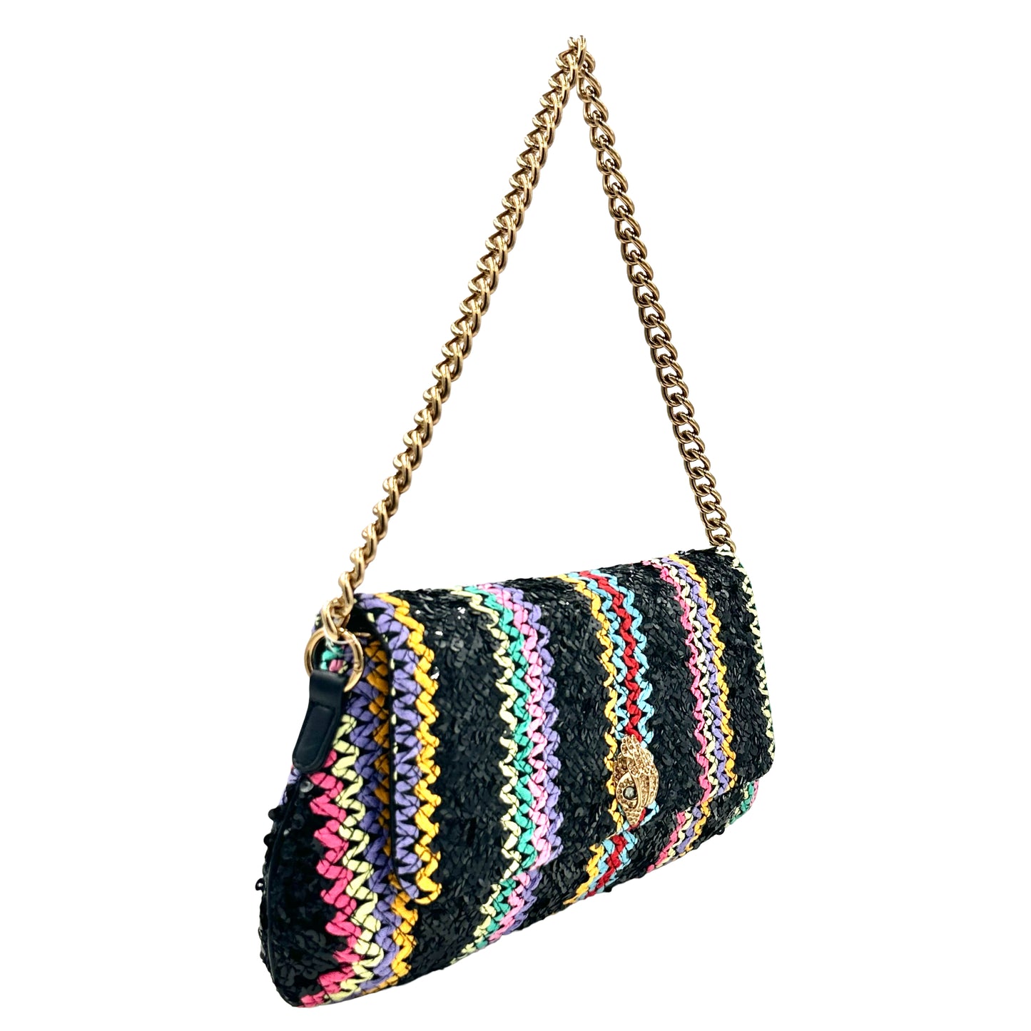 Kurt geiger London Long Kensington Convertible Crossbody Shoulder Bag - Black Multi
