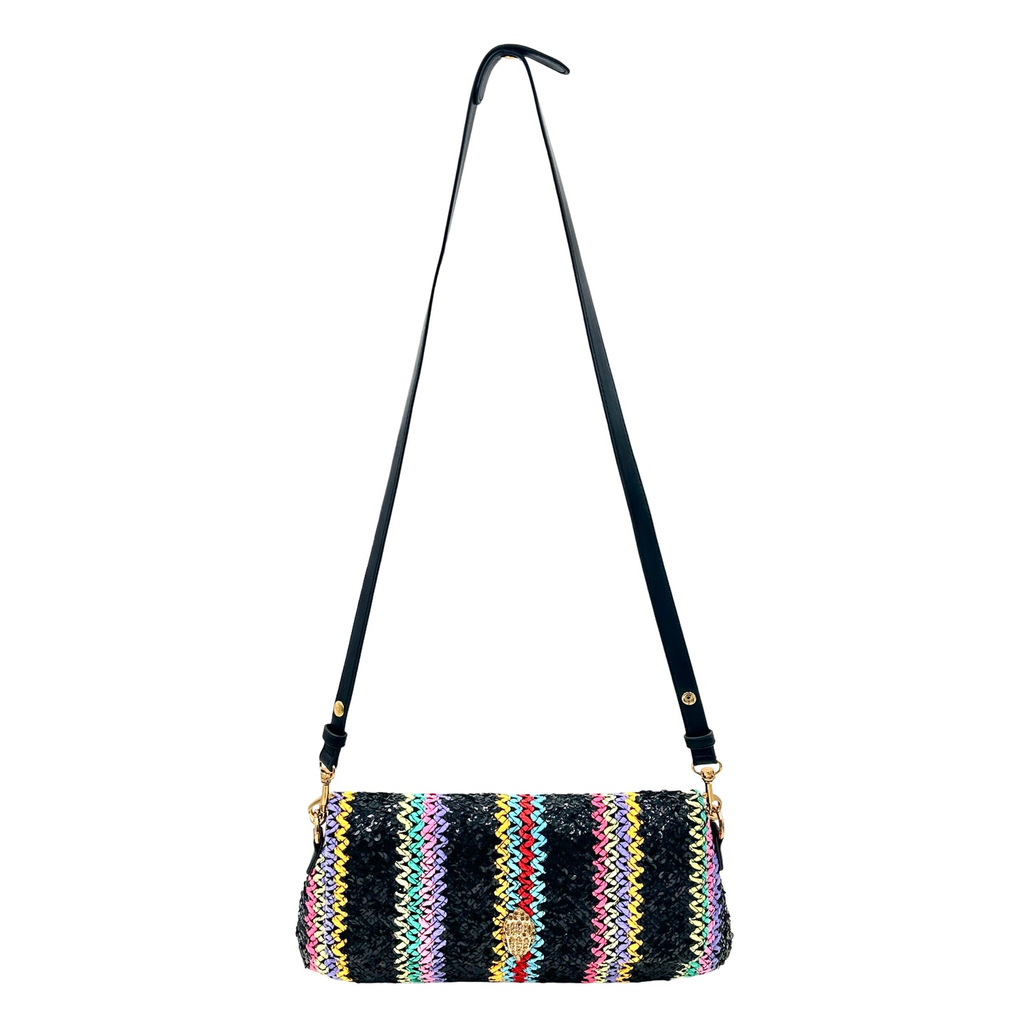 Kurt geiger London Long Kensington Convertible Crossbody Shoulder Bag - Black Multi