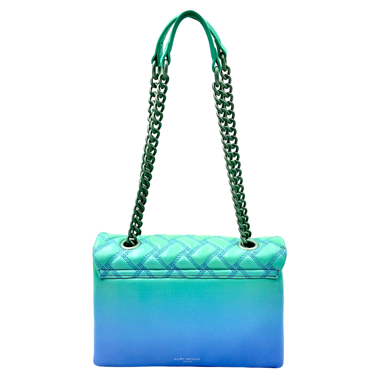 Kurt Geiger Kensington Ombre Quilted Leather Shoulder Bag - Blue Green