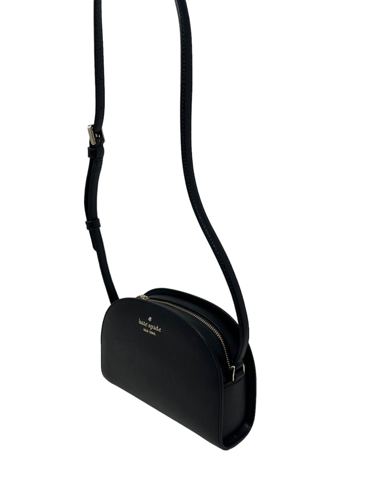 Kate Spade Perry Saffiano Leather Black Dome Crossbody Bag K8697 $279