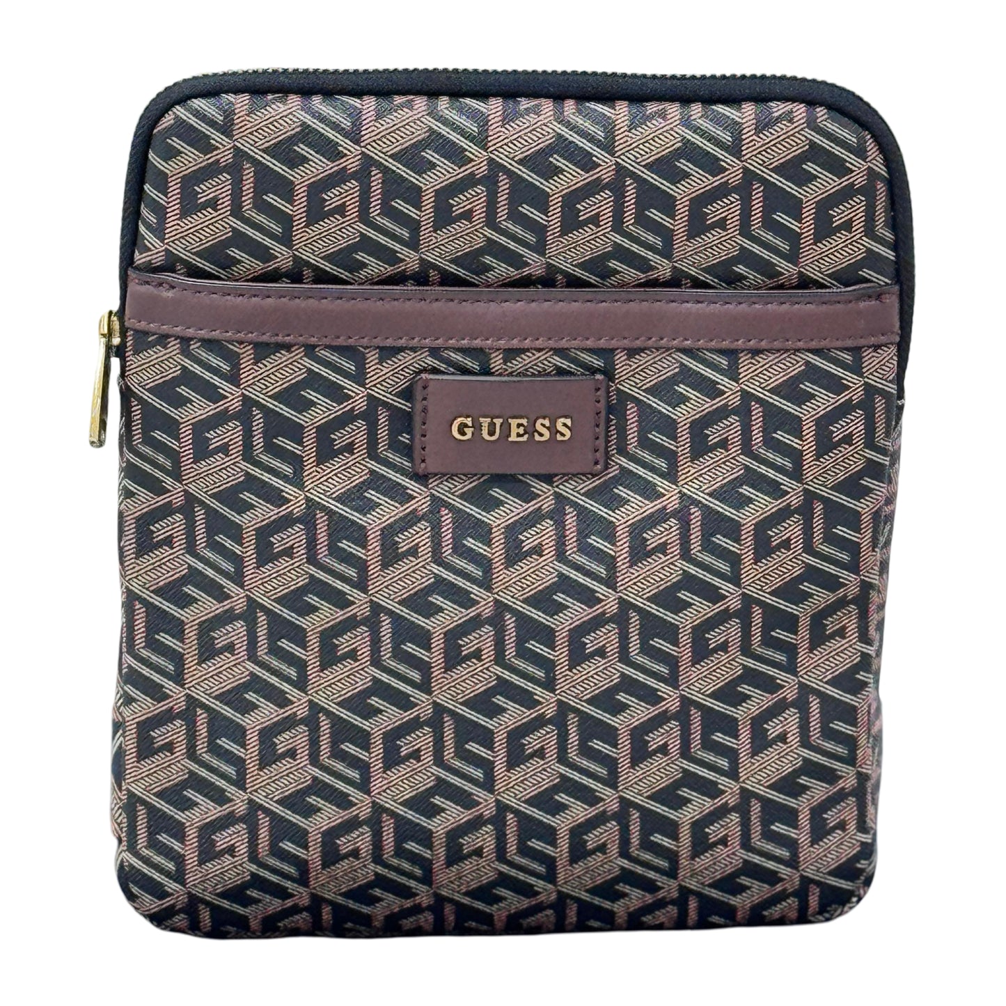 Guess Ederlo Crossbody Shoulder Bag - Black Brown