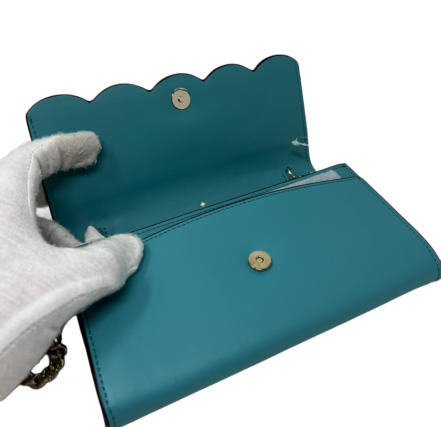 Kate Spade Gemma Stone Blue Smooth Leather Wallet on a Chain Bag WLR00552 $249