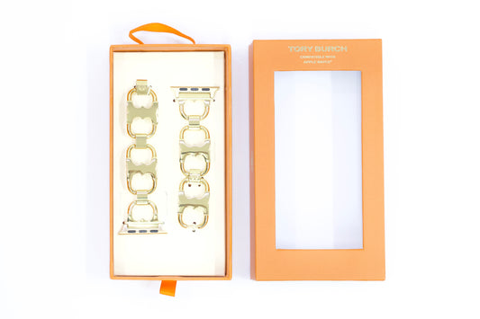 Tory Burch 1002 Women's Gold Double-T Link 20mm Apple Watch Watchband