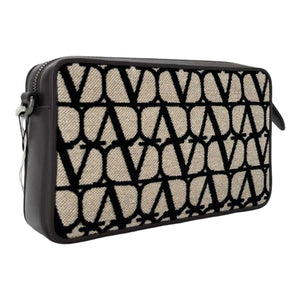 Valentino Garavani Toile Iconographe Shoulder Bag-Beige/ Black/ Brown - Pristine Condition - www.unoo.com