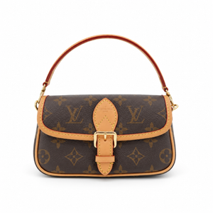 Louis Vuitton Nano Diane Monogram Canvas Shoulder Bag Brown