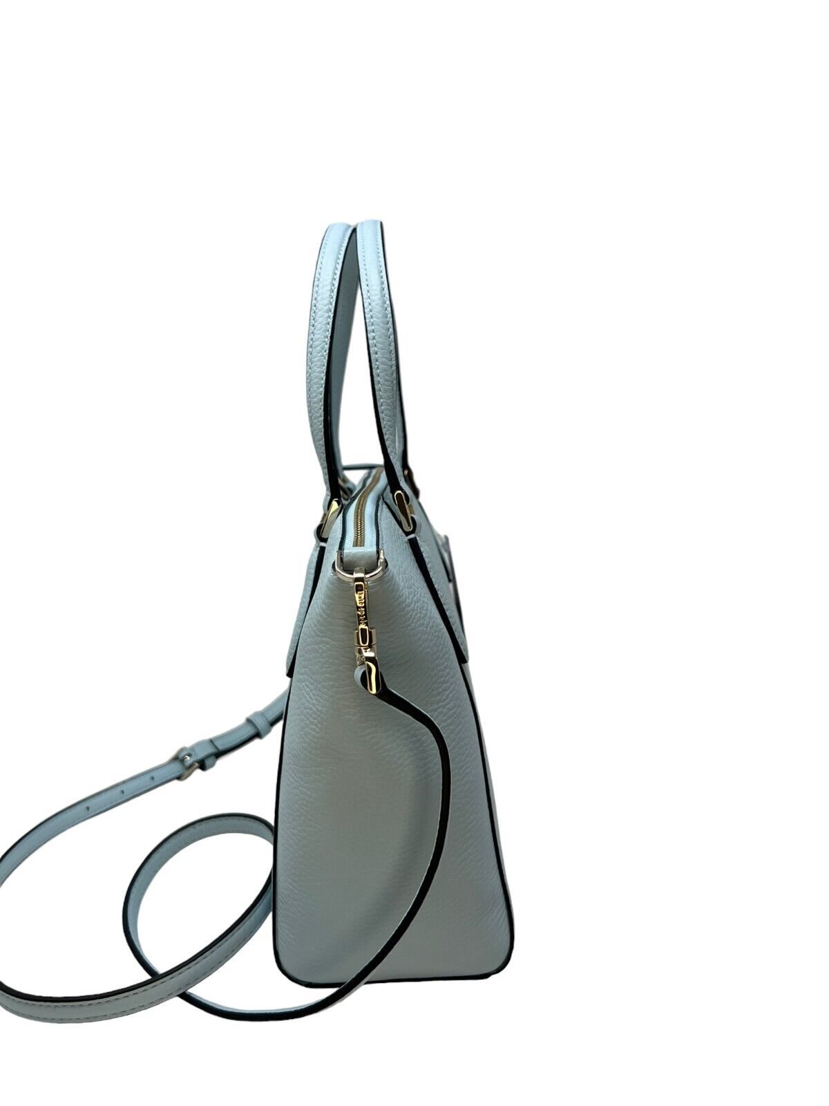 Kate Spade Monica Satchel Frosty Sky Pebbled Leather Crossbody Bag WKR00240 $359