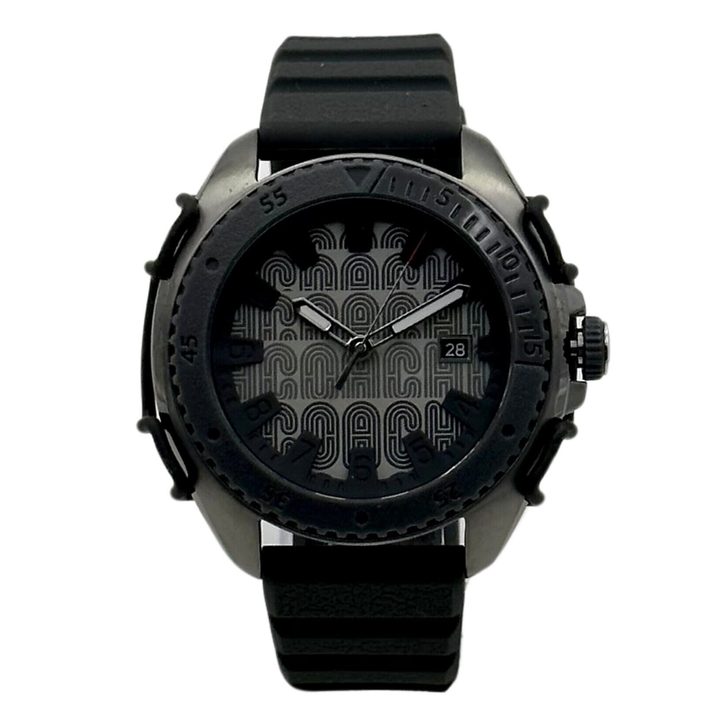 Coach Grey Dial Silicone Strap Men's Watch - 14602451 - 885997347679