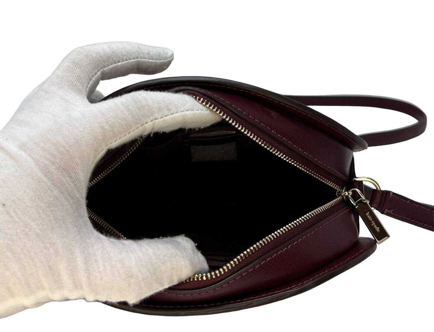 Kate Spade Perry Saffiano Leather Deep Berry Dome Crossbody Bag K8697 $279