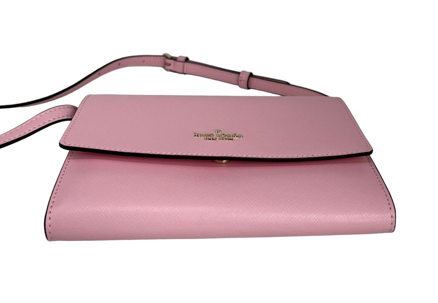 Kate Spade Perry Saffiano Leather Mitten Pink Crossbody Bag K8709