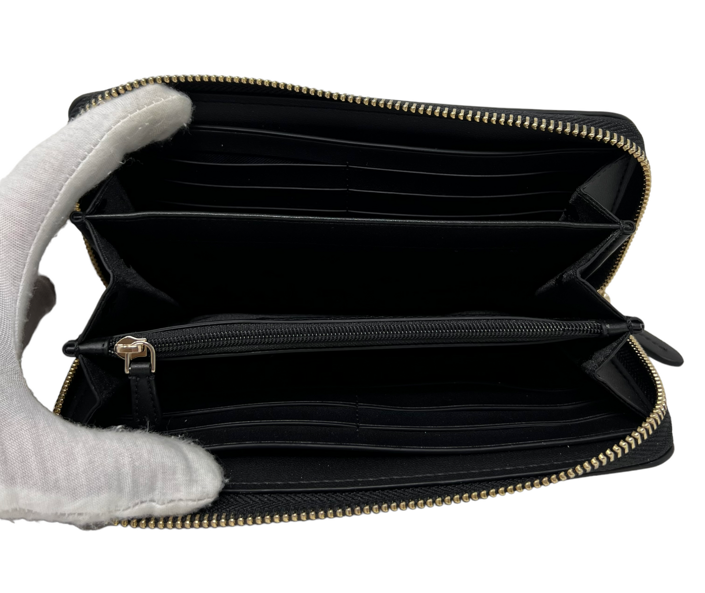Kate Spade Ella Apple Toss Embroidered Large Continental Zip Wallet Black Multi
