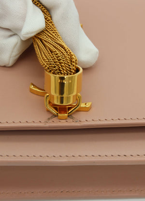 Saint Laurent Kate Tassel Wallet on Chain Pale Pink Leather Crossbody Clutch Bag - www.unoo.com