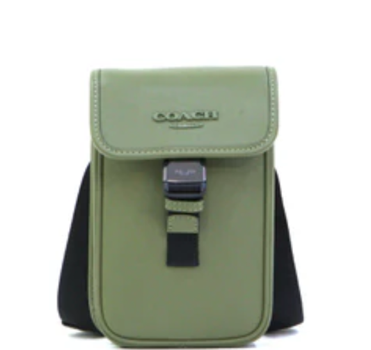 Coach Racer Phone Crossbody Bag -Military Green