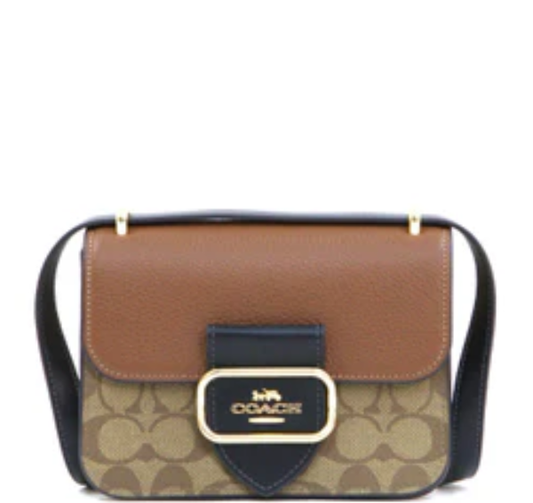 Coach Morgan Square In Colorblock Signature Canvas - Khaki Multi