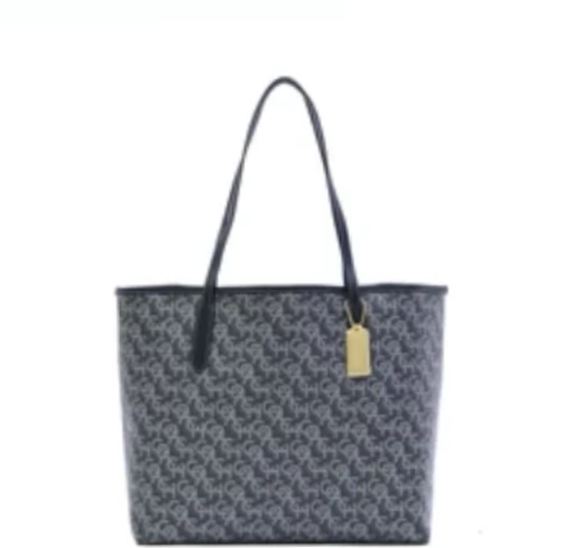 Coach City Tote With Coach Monogram Print - Black