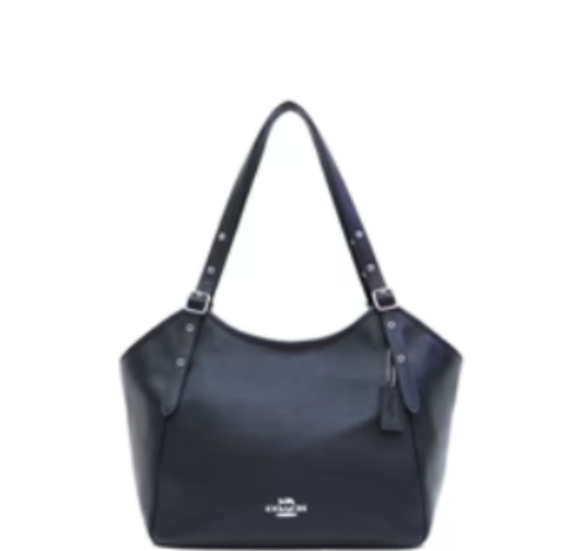 Coach Meadow Pebbled Leather Shoulder Bag - Black