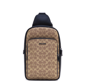 Coach Ethan Pack In Sıgnature Canvas - Tan/Black - www.unoo.com