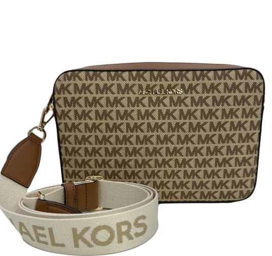 Michael Kors Jet Set Logo East West Crossbody - Beige/Ebony