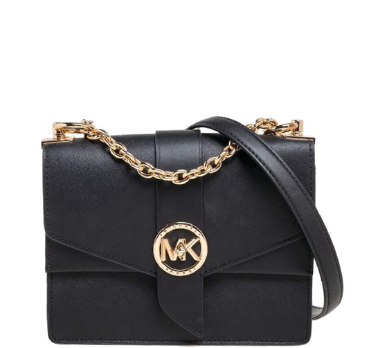 Michael Kors Small Saffiano Leather Greenwich Crossbody Bag - Black