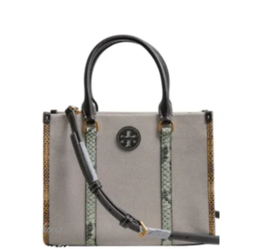 Tory Burch Blake Canvas Embossed Small Tote Crossbody - Multi