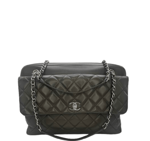 Chanel Quilted CC Lambskin Leather Bowler Shoulder Bag - www.unoo.com