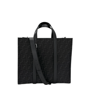 Fendi Jacquard Shopper Tote Bag - Black - www.unoo.com