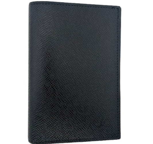 Louis Vuitton Black Taiga Leather Passport Holder - PRE OWNED
