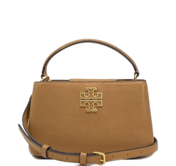 Tory Burch Britten Pebbled Leather Micro Satchel Crossbody – Moose