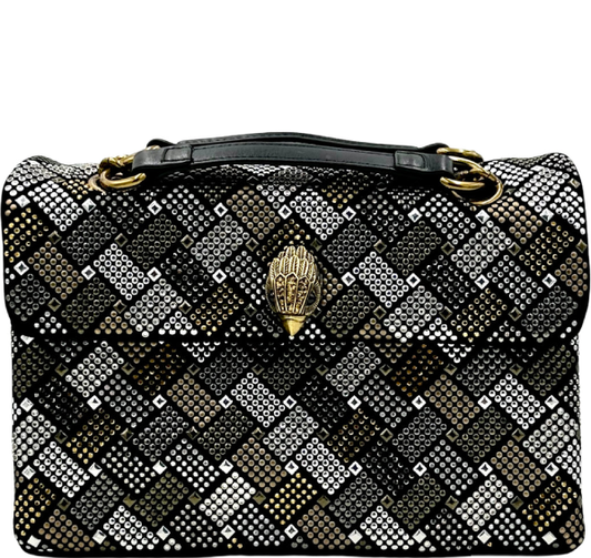 Kurt Geiger London Kensington Crystal Weave Bag - Black Combi