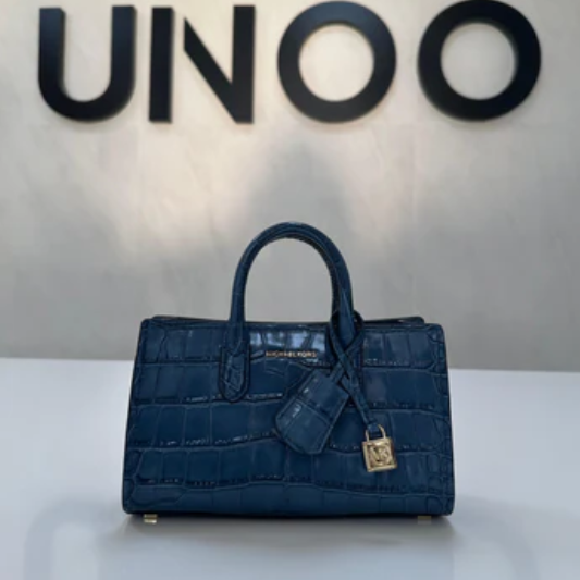 Michael Kors Scarlett Extra Small Embossed Leather Crossbody -Dark Chambray