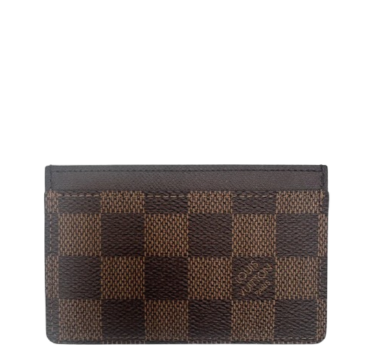 Louis Vuitton Damier Ebene Card Holder – Brown Canvas Wallet