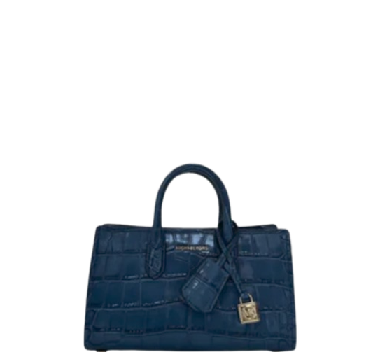 Michael Kors Scarlett Extra Small Embossed Leather Crossbody -Dark Chambray