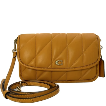 Coach Quilted Pillow Hayden Papaya Leather Crossbody Clutch Women's Bag C8571