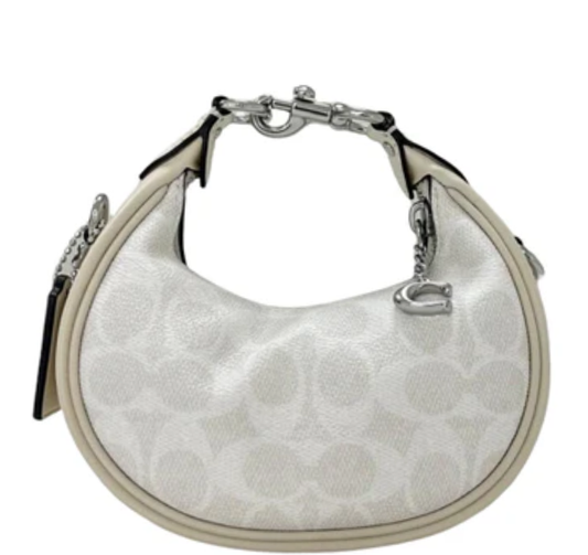 Coach Jonie Bag In Signature Canvas -Silver/White Chalk